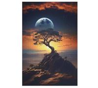 Puzzle Adultes Cosmic Tree of Life 1000 Pièces Puzzles en Bois pour Enfants À Partir De 12 Ans ÉduChatif Jeu Familial （78×53cm）