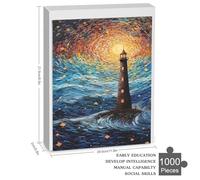 Puzzle Adultes Lighthouse 1000 Pièces Puzzles en Bois pour Enfants À Partir De 12 Ans ÉduChatif Jeu Familial 78×53cm