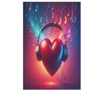 Puzzle Adultes Musical Note 1000 Pièces Puzzles en Bois pour Enfants À Partir De 12 Ans ÉduChatif Jeu Familial （78×53cm）