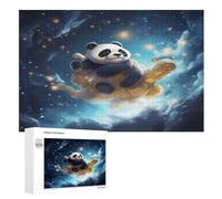 Puzzle Adultes Panda 1000 Pièces Puzzles en Bois pour Enfants À Partir De 12 Ans ÉduChatif Jeu Familial （75×50cm）