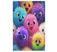 Puzzle Adultes Poisson-Globe Mignon 1000 Pièces Puzzles en Bois pour Enfants À Partir De 12 Ans Éducatif Jeu Familial 78×53cm