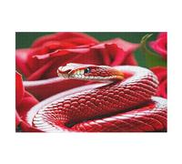 Puzzle Adultes Red Serpent 1000 Pièces Puzzles en Bois pour EnfFourmis À Partir De 12 Ans Éducatif Jeu Familial (75×50cm)