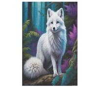 Puzzle Adultes Renard Arctique 1000 Pièces Puzzles en Bois pour Enfants À Partir De 12 Ans ÉduChatif Jeu Familial 78×53cm