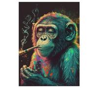 Puzzle Adultes Singe 300 Pièces Puzzles en Bois pour Enfants À Partir De 12 Ans Éducatif Jeu Familial 42×30cm