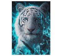 Puzzle Adultes Tigre Blanc 300 Pièces Puzzles en Bois pour Enfants À Partir De 12 Ans Éducatif Jeu Familial 42×30cm