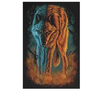 Puzzle Adultes Wolf 1000 Pièces Puzzles en Bois pour Enfants À Partir De 12 Ans ÉduChatif Jeu Familial （78×53cm）