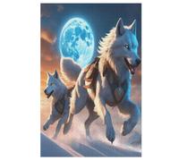 Puzzle Adultes Wolf 1000 Pièces Puzzles en Bois pour Enfants À Partir De 12 Ans ÉduChatif Jeu Familial （78×53cm）