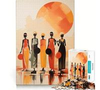 Puzzle Africain pour Femmes Adultes,1000 pièces,Jeu de réflexion et d'adresse,découpe de Haute précision,défi divertissant pour Les Loisirs (38x52cm)