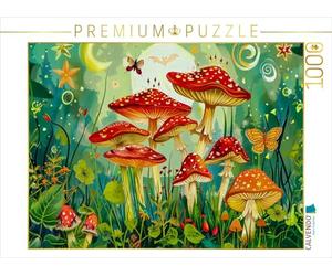 Puzzle · Agrippes-Mouches et Papillons de Nuit dans la forêt enchantée | Agrippes-mouches et papillons de nuit dans la forêt enchantée · 1000 pièces · Format assemblé 64 × 48 cm · CALVENDO Puzzle