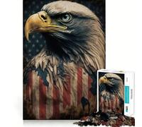 Puzzle Aigle à tête Blanche américain 1000 pièces Exercice Mental Amusant Pièces nettes et sans bavures Activité captivante pour des soirées tranquilles (50x75cm)