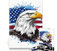 Puzzle Aigle à tête Blanche américain 1000 pièces pour Adolescents, développement de la capacité d'analyse, évasion sereine, Assemblage serré, Cadeau de Noël (50x75cm)