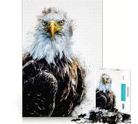 Puzzle Aigle à tête Blanche américain 1000 pièces pour Adultes Jeu de mémoire Stimulant Qualité Professionnelle Activité de découpage réconfortante à Partager (38x52cm)
