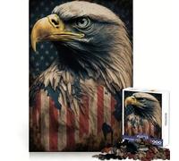 Puzzle Aigle à tête Blanche américain pour Adultes 1000 pièces Entraînement de la mémoire Temps Bien investi Bords précis (50x75cm)