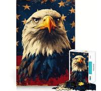 Puzzle Aigle à tête Blanche américain pour Adultes,1000 pièces,Jeu Stimulant l'esprit,pièces précises et sans Couture,activité relaxante à Faire en Groupe à l'intérieur (50x75cm)