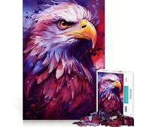 Puzzle Aigle à tête Blanche américain pour Adultes,1000 pièces,pour stimuler la Concentration,Amusant,Taille Uniforme,pièces précises,activité de Partage pour Les Proches (50x75cm)