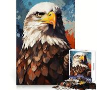 Puzzle Aigle à tête Blanche au Regard perçant pour Adultes, 1000 pièces, entraînement à la Concentration et à la Pleine Conscience, évasion, Assemblage serré, Cadeau Symbolique (50x75cm)