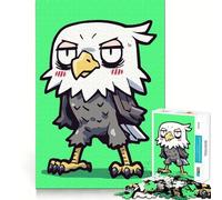 Puzzle Aigle de Dessin animé en colère 1000 pièces à reconstituer Jeu Amusant et sans bavures Pièces nettes et découpées Jeu Portable et Pratique pour Les Voyages (38x26cm)