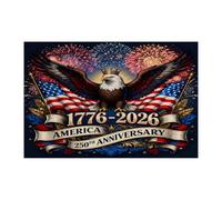 Puzzle aigle du 4 juillet pour adultes - 1000 pièces - 250e anniversaire américain - Puzzles imprimés en bois - Motif patriotique - Décoration pour divertissement créatif