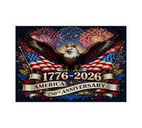 Puzzle aigle du 4 juillet pour adultes - 300 pièces - 250e anniversaire américain - Puzzles imprimés en bois - Motif patriotique - Décoration pour divertissement créatif