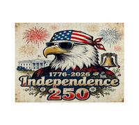Puzzle aigle du 4 juillet pour adultes - 500 pièces - 250 ans d'anniversaire des États-Unis - Décoration vintage imprimée pour divertissement créatif