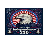 Puzzle aigle du 4 juillet pour adultes - 500 pièces - 250e anniversaire américain - En bois imprimé - Motif vintage - Décoration pour divertissement créatif