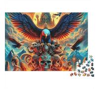 Puzzle Aigle Rapace de Feu 1000 pièces en Carton Lisse recyclé-Anti-Stress-Cadeau d'anniversaire idéal pour Adultes,Couples,passionnés et débutants-38x26cm