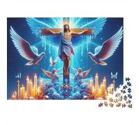 Puzzle Ailes d'ange-Icône Ailée Gardienne-1000 Pièces-Carton de Qualité Supérieure-Anti-Stress-Idéal Les Jours de Pluie-Loisirs d'intérieur Adultes et passionnés confirmés-70x50cm/1000 pièces