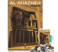 Puzzle Al-Khazneh, Jordanie, 1000 pièces pour Adultes et Adolescents, Jouet éducatif et décompressant, Superbes Cadeaux et Jouets 50x75cm
