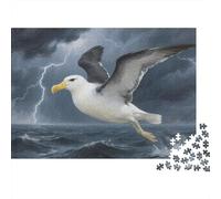 Puzzle Albatros avec 1000 Pièces pour Adultes,Océan orageux Un Jeu De Dexérité Très Difficile Puzzle Éducatif avec des Défis l'art De La Décoration Moderne 1000pcs (75x50cm)
