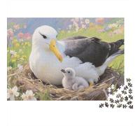 Puzzle Albatros Composé De 1000 Pièces pour Adultes,Oiseau des Champs de Fleurs Un Jeu De Dexérité Très Difficile Puzzle D'intelligence 1000pcs (75x50cm)