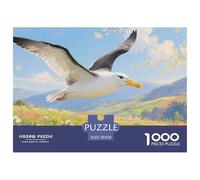 Puzzle Albatros De 1000 Pièces pour Adultes,Pastorale de Champ de Fleurs Un Jeu De Dexérité Très Difficile Puzzle Éducatif avec des Défis l'art De La Décoration Moderne 70x50cm/1000pcs