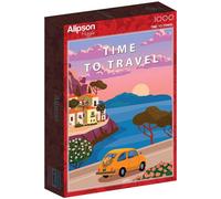 Puzzle Alipson Time to Travel 1000 pièces Illustration côtière colorée Bordure rouge