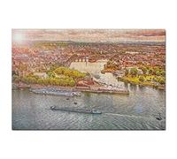 Puzzle Allemagne 100 pièces, Coin Allemand de Coblence, Jeu de Puzzle, œuvre d'art, Souvenir de Voyage, 45,5 x 35,5 cm