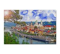 Puzzle Allemagne 300 pièces Cathédrale Saint-Étienne de Passau, Jeu de Puzzle, œuvre d'art, Souvenir de Voyage, 38 x 26 cm