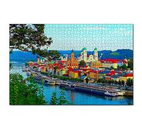 Puzzle Allemagne Cathédrale Saint-Étienne de Passau Puzzle 300 pièces pour Adultes et Famille Cadeau Souvenir de Voyage 38 x 26 cm