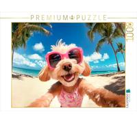 Puzzle · Aloha à Quatre Pattes | Douce chienne sur la plage · 1000 pièces · Format assemblé 64 × 48 cm · CALVENDO Puzzle
