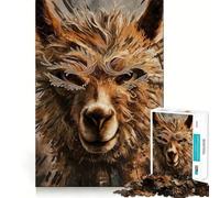Puzzle Alpaca 1000 pièces pour Adolescents Stimulation Cognitive Amusant Emboîtement Parfait Pas de pièces Qui se détachent Une façon captivante de Passer Le Temps (38x52cm)