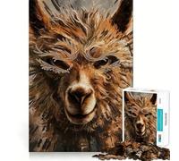 Puzzle Alpaca 1000 pièces pour Adolescents Stimulation Cognitive Amusant Emboîtement Parfait Pas de pièces Qui se détachent Une façon captivante de Passer Le Temps (50x75cm)