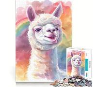 Puzzle Alpaca Meme 1000 pièces pour Adultes Jeu de Concentration mentale Activité de découpage de Haute précision Activité de Partage et de renforcement des Liens familiaux (50x75cm)