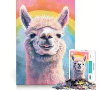 Puzzle Alpaca Meme pour Adolescents,1000 pièces,Jeu de mémoire Amusant,Composants Robustes et découpés avec précision,Jeu Portable et idéal pour Les Voyages (38x52cm)
