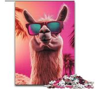 Puzzle Alpaga à Lunettes 1000 pièces pour Adolescents et Adultes, Jouets éducatifs, Jeux Anti-Stress, Cadeaux d'anniversaire Uniques (50x75cm)