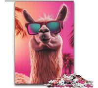 Puzzle Alpaga à Lunettes pour Adultes 2000 pièces, Jeux Éducatifs, Décoration Maison, Cadeau d'anniversaire, Cadeaux, Art Mural (70x100cm)