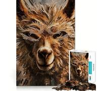 Puzzle Alpaga Adulte 1000 Pièces Jeu de Stimulation Cognitive sans Espace,Conception Ajustée,Cadeau d'anniversaire,Casse-tête (38x26cm)