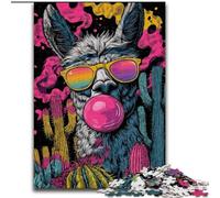 Puzzle Alpaga Art 1000 pièces pour Adolescents, Assemblage de Motifs, à Offrir en Cadeau à Toute la Famille, adapté aux Enfants de 14 Ans et Plus 26x38cm