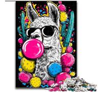 Puzzle Alpaga Art 1000 pièces pour Adultes et Adolescents, Interaction Parent-Enfant intéressante pour réduire Le Stress (50x75cm)