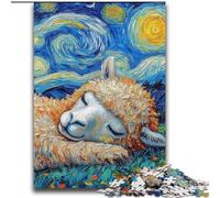 Puzzle Alpaga Ciel Nocturne 2000 pièces pour Adolescents, Jeu Stimulant, Chaque pièce est Unique - Jeu Familial Stimulant (70x100cm)