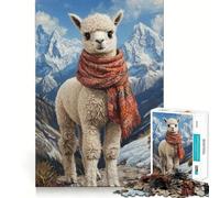 Puzzle Alpaga dans Les Montagnes 1000 pièces Jeu de réflexion Amusant et Stimulant pour la Concentration Technologie de découpe Laser avancée Idéal pour Les Voyages (50x75cm)