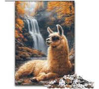 Puzzle Alpaga d'automne 1000 pièces 50x75cm, pour la Famille et Les Amis, à partir de 14 Ans