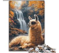 Puzzle Alpaga d'automne pour Adultes et Adolescents, Puzzles, Jeu Stimulant, pour Toute la Famille (26x38cm)