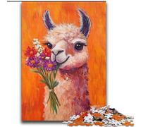Puzzle Alpaga Fleur pour Adolescents 2000 Pièces, Jeux Éducatifs, Décoration Maison, Cadeau d'anniversaire, Cadeaux, Art Mural (70x100cm)